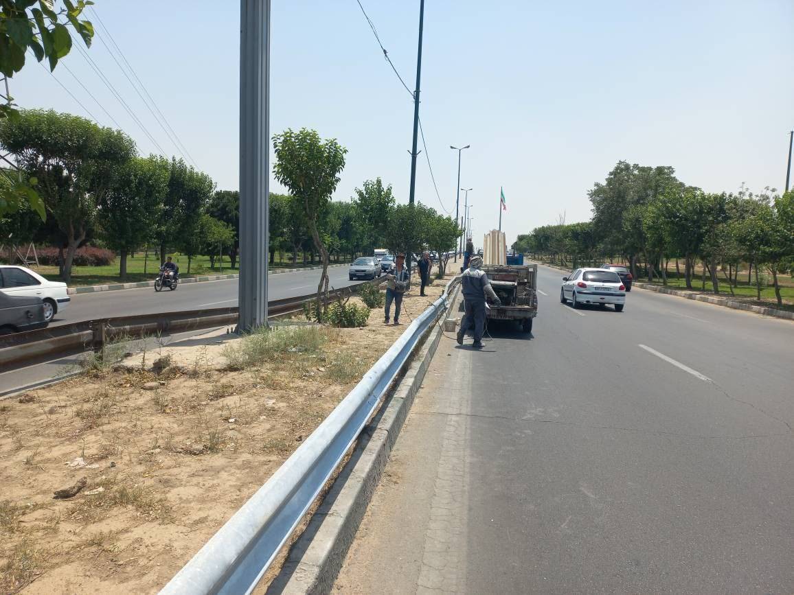 ‍ افزایش ایمنی ترافیکی بزرگراه های منطقه 19 با نصب 225 شاخه گاردریل