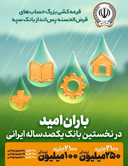 جوایز چهل و پنجمین قرعه‌کشی بزرگ حساب‌های قرض‌الحسنه پس انداز بانک سپه اعلام شد