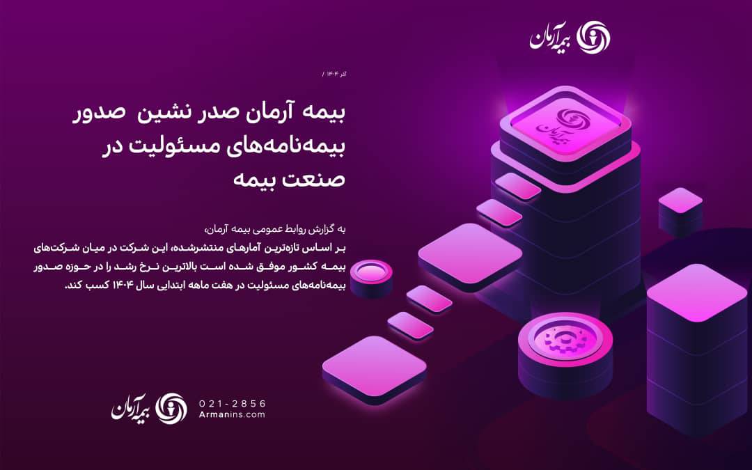 بیمه آرمان صدر نشین صدور بیمه‌نامه‌های مسئولیت در صنعت بیمه