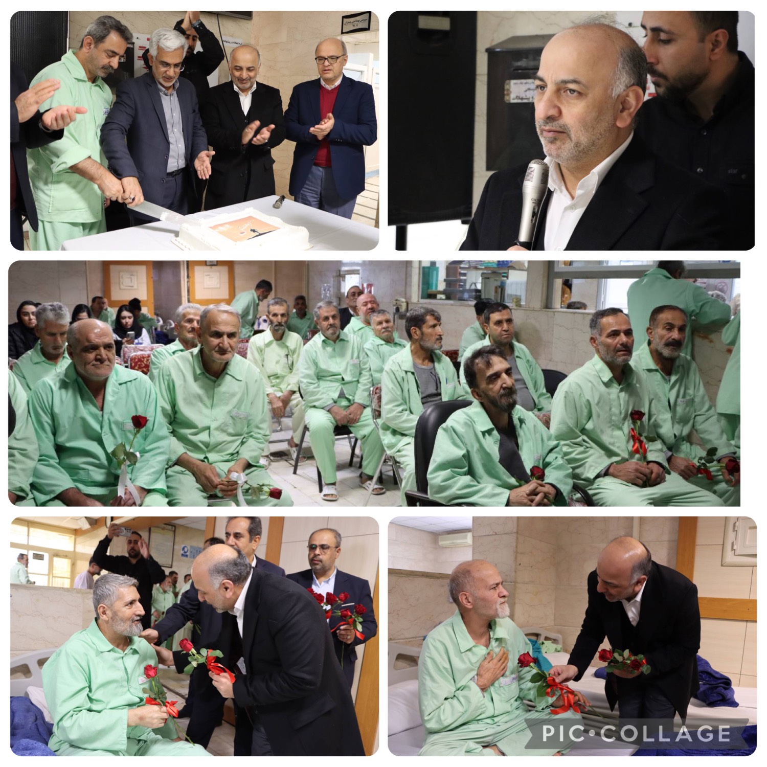 دیدار مدیرعامل بیمه دی با جانبازان بیمارستان صدر همزمان با بزرگداشت روز جانباز