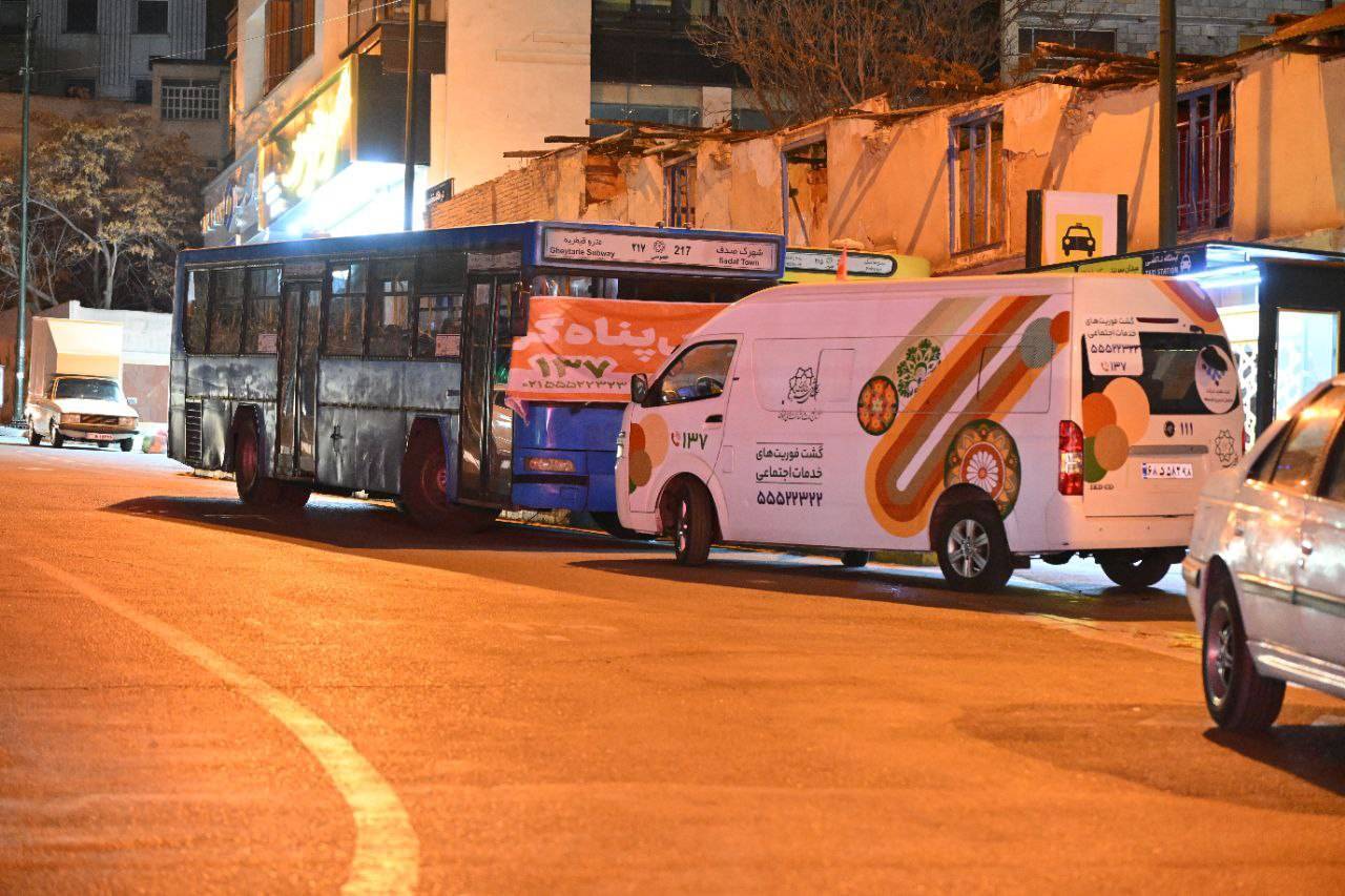 از استقرار بی پناهان در مددسرای ازگل تا استقرار اتوبوسهای شبانه تجریش